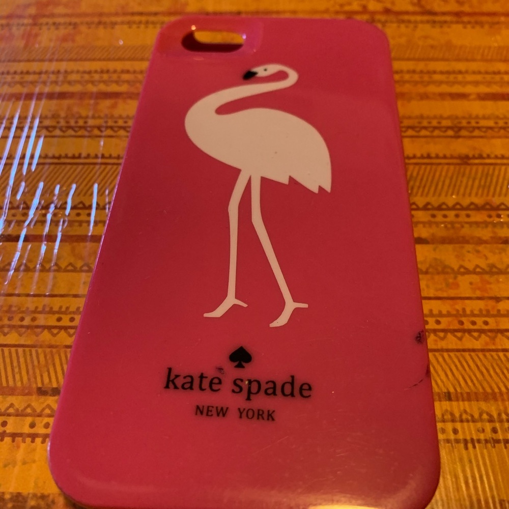 Kate Spade Hot pink flamingo iPhone SE case